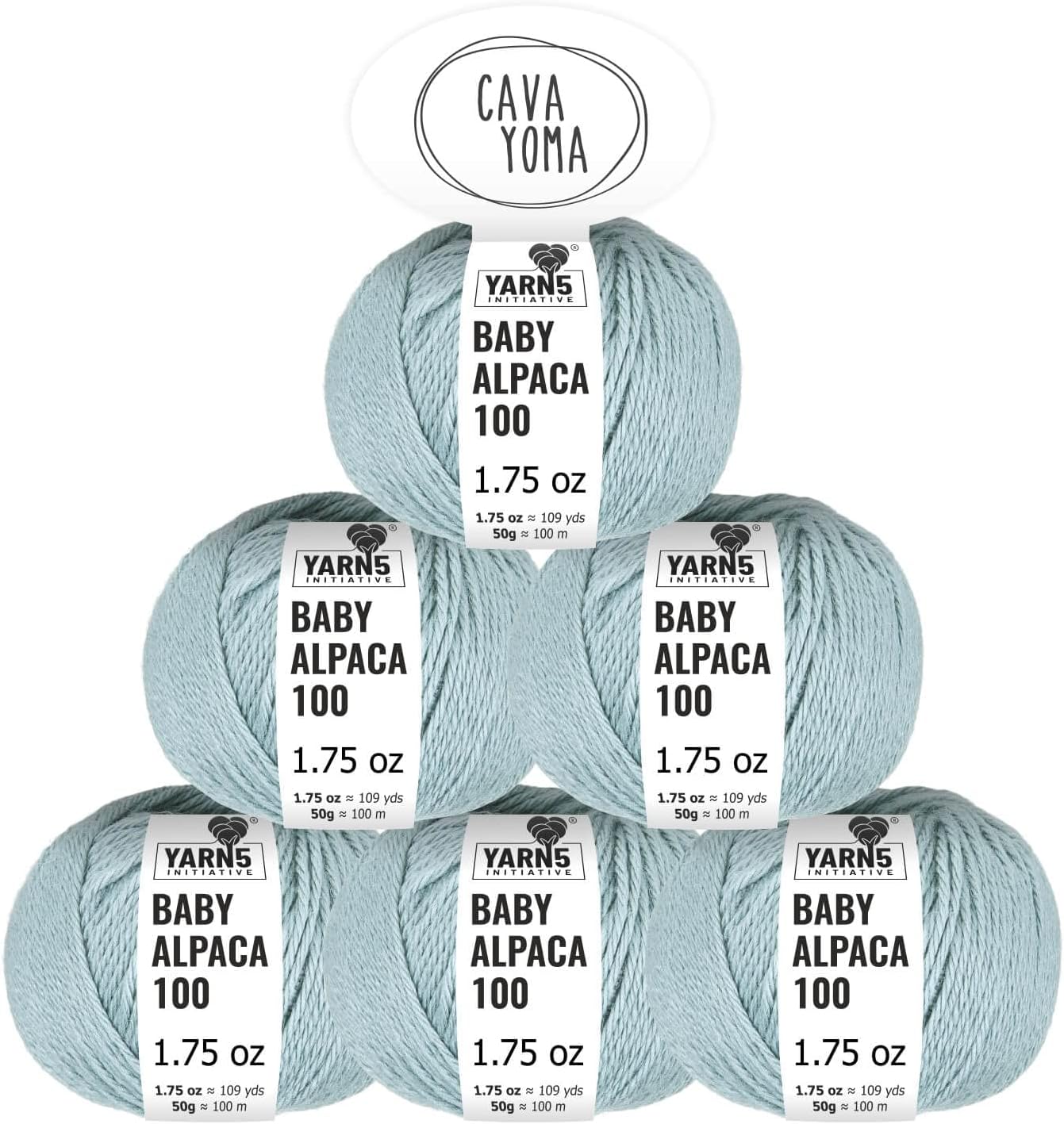 CAVAYOMA 100% baby alpaca yarn light Worsted in 35+ colours